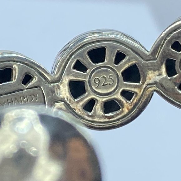 John Hardy Silver & 18K Yellow Gold Dot Hammered Flex Cuff bracelet 38.5g JR7124 - Picture 11 of 12